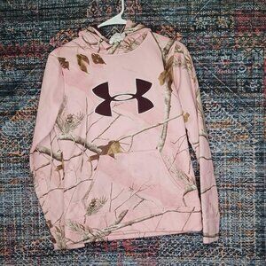 Under Armour womens pink ColdGear Realtree camo hunting hoodie XS